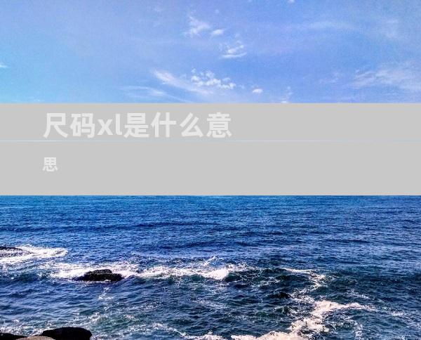 尺码xl是什么意思