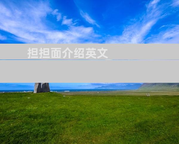 担担面介绍英文