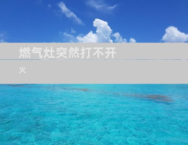 燃气灶突然打不开火