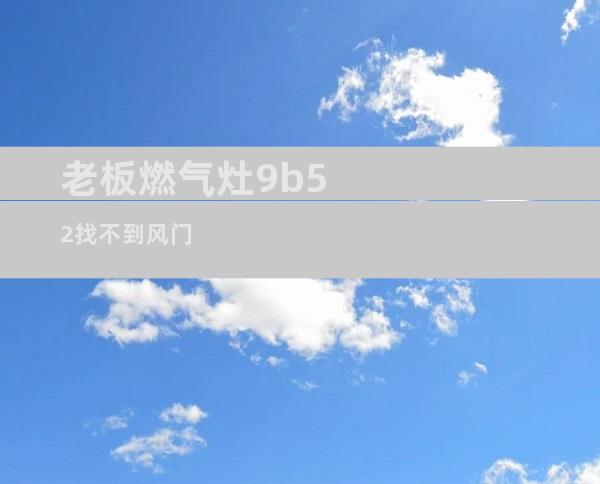 老板燃气灶9b52找不到风门