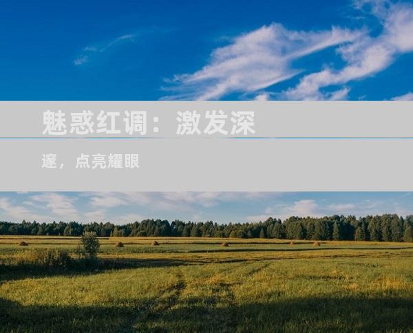 魅惑红调：激发深邃，点亮耀眼