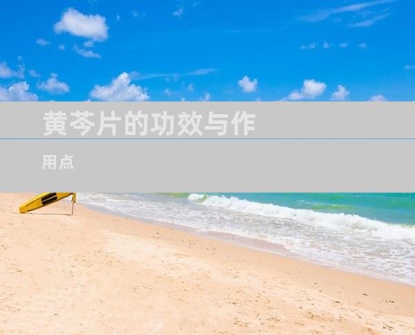 黄芩片的功效与作用点